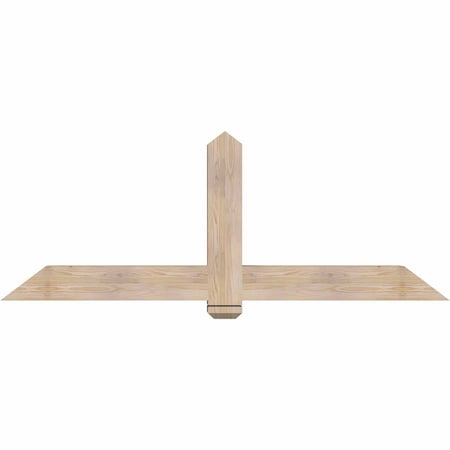 Ekena Millwork Eugene Smooth Timber Gable Bracket, Douglas Fir, 72"W x 27"H x 5 1/2"D x 5 1/2"F, 9/12 Pitch GBW072X27X0606EUG00SDF